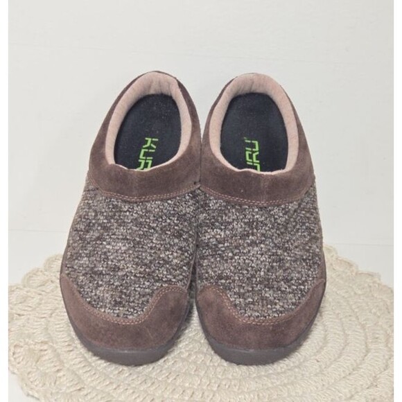 Mens KURU Draft slip-on mules Slipper Cocoa Brown Heather Knit 10M Comfort Cozy main image 8
